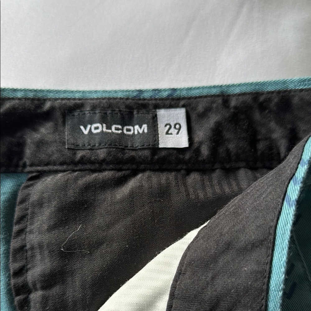 Volcom Teal Patterned Shorts - Picture 2 of 7